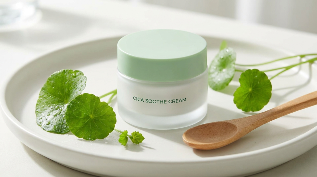 Cica cream with centella leaves