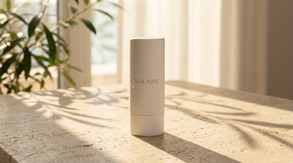 Korean sunscreen tube product shot