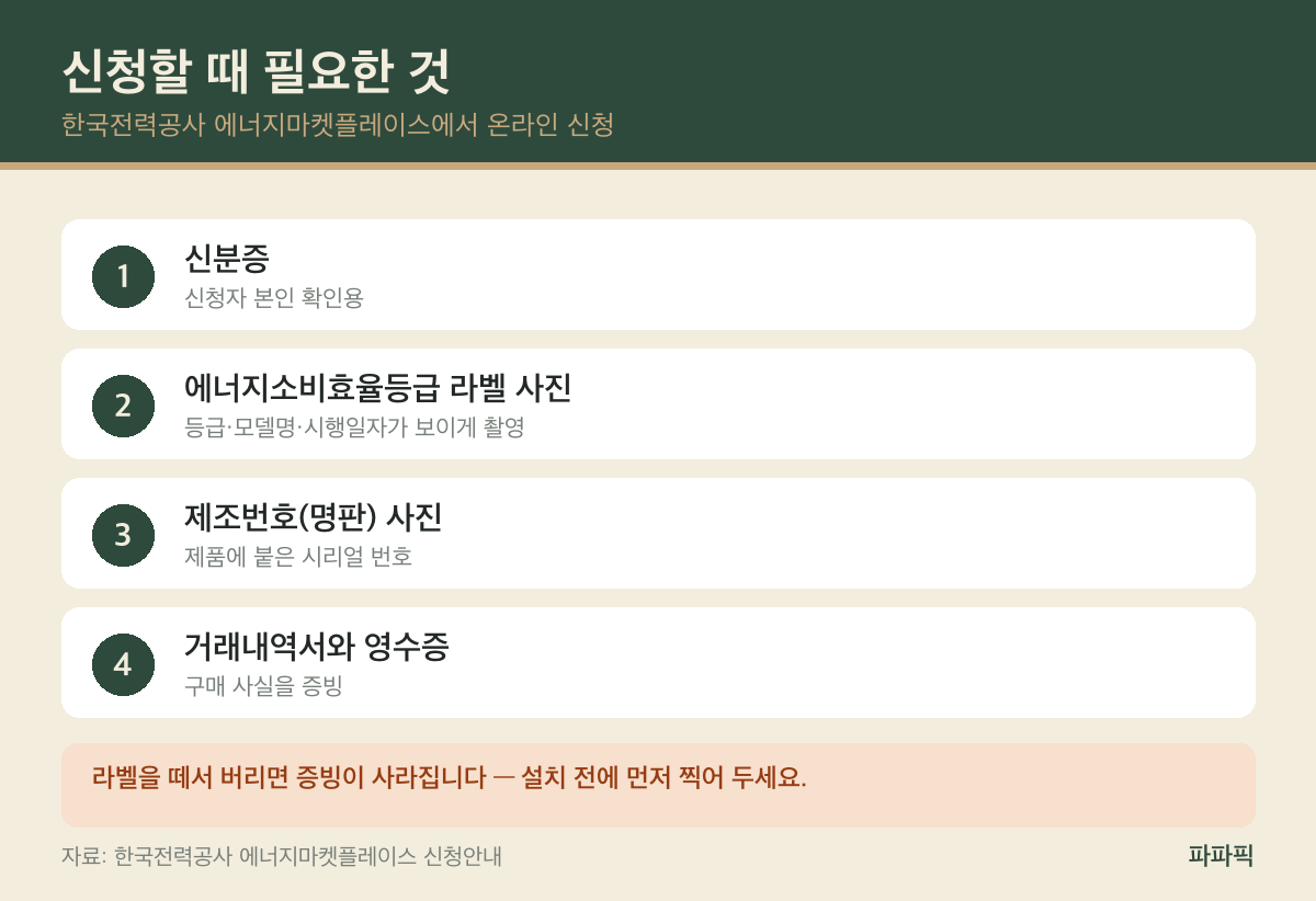 신생아 가전 1등급 환급 — 출산가구는 구매비용 15%, 가구당 30만원까지 돌려받습니다 고효율 가전 환급 신청 시 필요한 서류 4가지